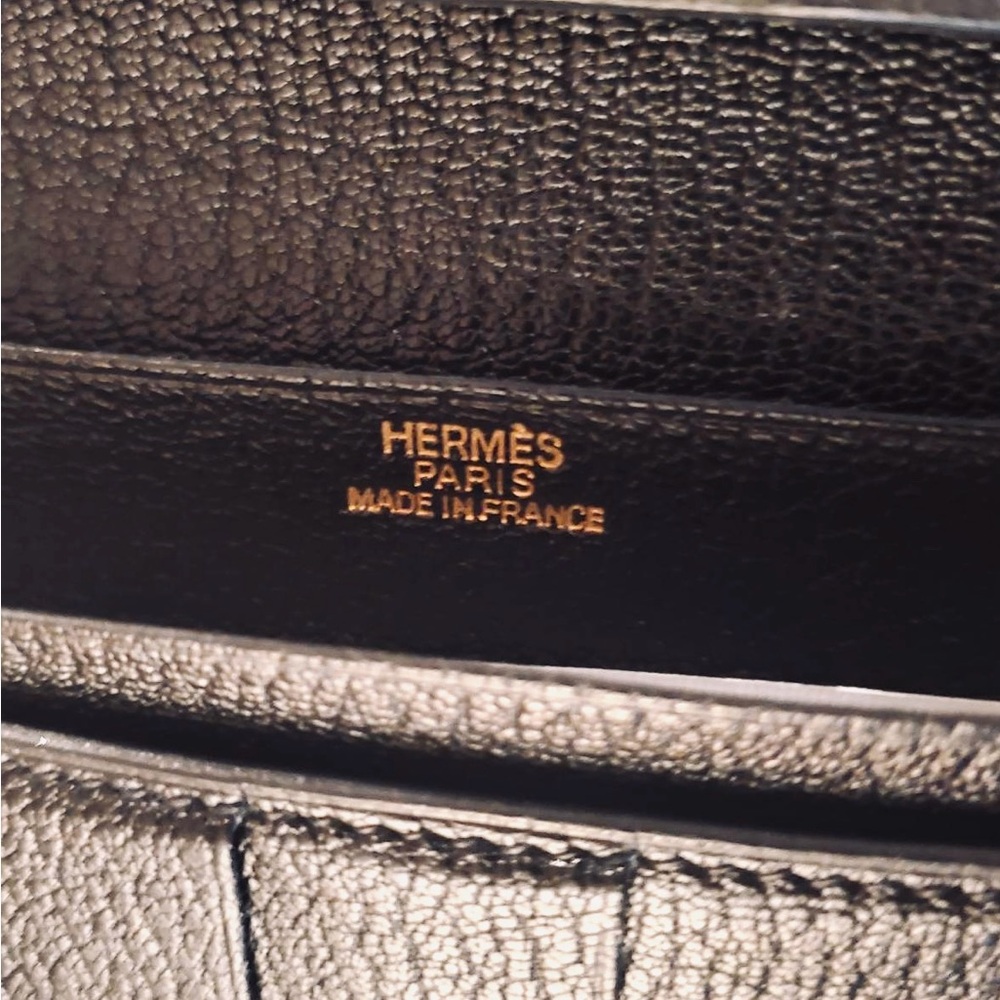 Hermes Black Clutch with Gold Accent - Picture 2 of 7
